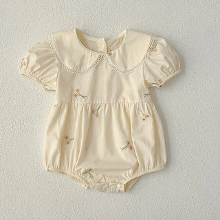 Embroidery Sunflower Romper - RYAN AND REMI