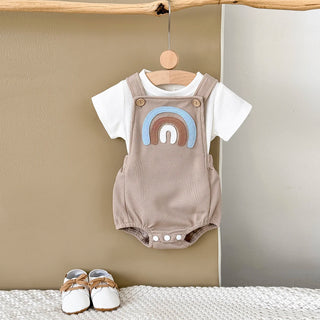 Waffle Rainbow Romper Set - RYAN AND REMI