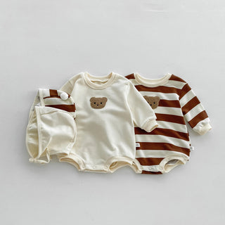 Teddy Bear Pattern Bodysuit Set - RYAN AND REMI