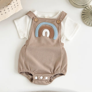 Waffle Rainbow Romper Set - RYAN AND REMI