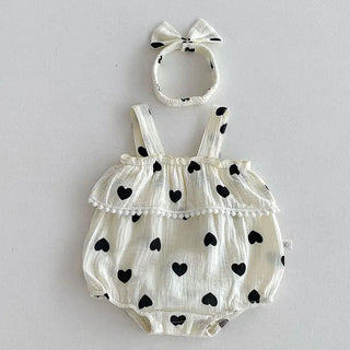 Heart Print Romper Set - RYAN AND REMI