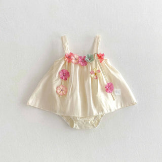 3D Flower Strap Romper - RYAN AND REMI