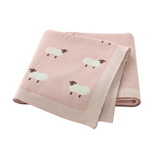 Sheep Print Baby Blanket - RYAN AND REMI