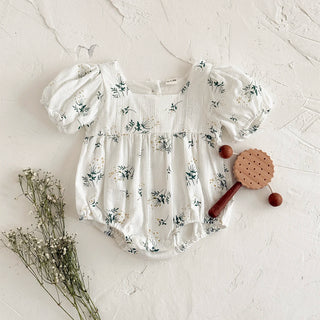 Puff Sleeve Garden Romper - RYAN AND REMI