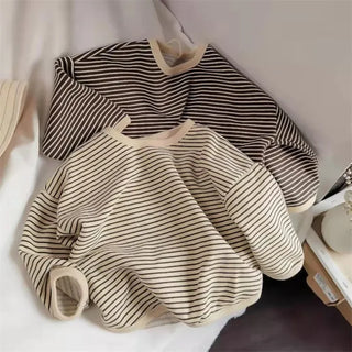 Long Sleeve Stripe Pullover - RYAN AND REMI