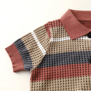 Boys Button Up Knit Shirt - RYAN AND REMI