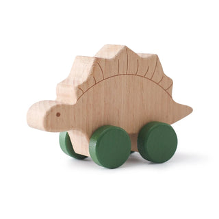 Beech Wooden Dinosaur On Wheels - RYAN AND REMI