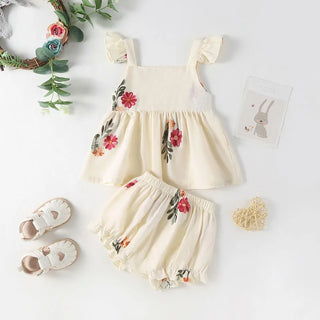 Floral Puff Sleeve Outfit - RYAN AND REMI