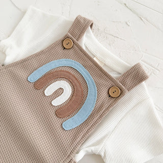 Waffle Rainbow Romper Set - RYAN AND REMI