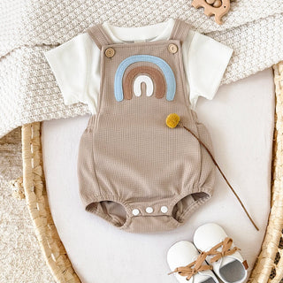 Waffle Rainbow Romper Set - RYAN AND REMI
