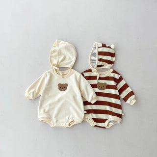 Teddy Bear Pattern Bodysuit Set - RYAN AND REMI