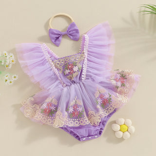 Newborn Fly Sleeve Romper - RYAN AND REMI