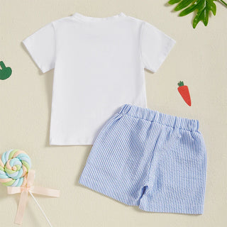 Boys Casual Stripe Shorts Set - RYAN AND REMI