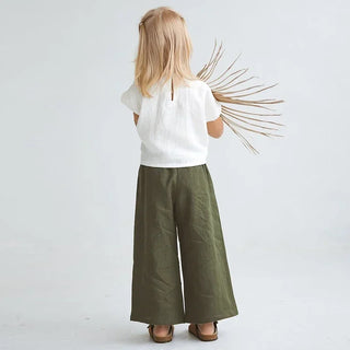 Linen Wide-Legged Pants - RYAN AND REMI