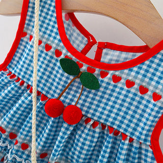 Sleeveless Cherry Dress With Bag - RYAN AND REMI
