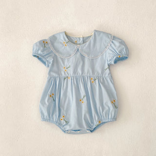 Embroidery Sunflower Romper - RYAN AND REMI
