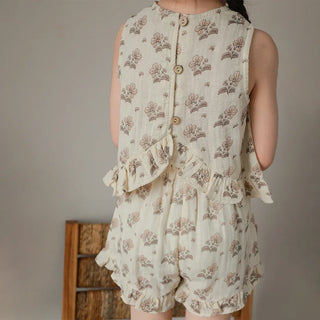 Floral Ruffle Shorts Set - RYAN AND REMI