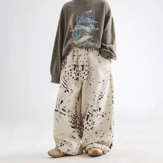 Leopard Print Wide Leg Pants - RYAN AND REMI