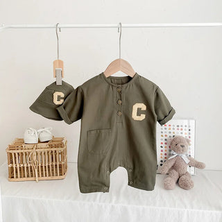Newborn Letter C Jumpsuit Set - RYAN AND REMI
