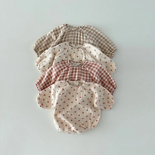 Plaid Hearts Girls Romper - RYAN AND REMI