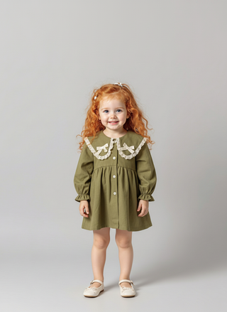 Double Bow Collar Dress