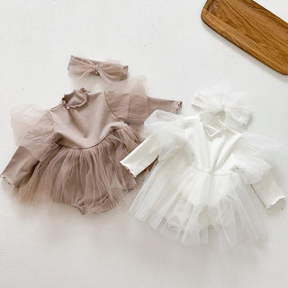Baby Long Sleeve Tulle Romper - RYAN AND REMI