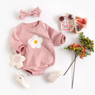 Flower Long Sleeve Onesie - RYAN AND REMI