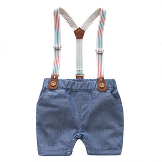 Suspender Shorts & Romper Suit Set - RYAN AND REMI