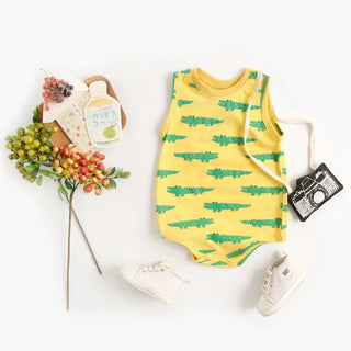 Boys Aqua Print Bodysuit - RYAN AND REMI