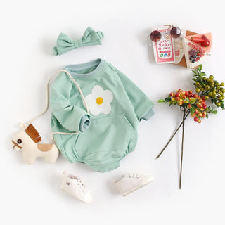 Flower Long Sleeve Onesie - RYAN AND REMI