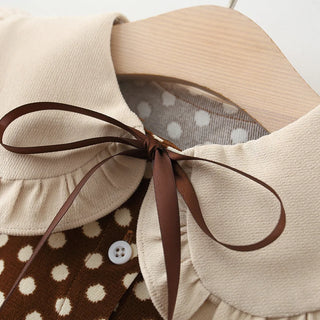 Polka Dot Ribbon Dress - RYAN AND REMI