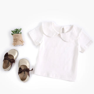 Girls Peter Pan Collar Shirt - RYAN AND REMI