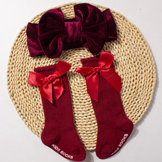 Velvet Headband Socks Set