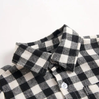 Button Up Plaid  Bodysuit - RYAN AND REMI