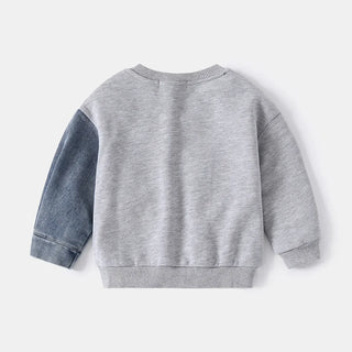 Denim Colorblock  Sweatshirt - RYAN AND REMI