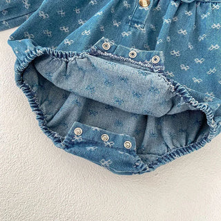 Printed Denim Sister Outfit
