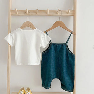 Denim Romper Set - RYAN AND REMI