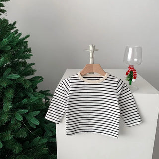 Long Sleeve Striped Top Tees - RYAN AND REMI