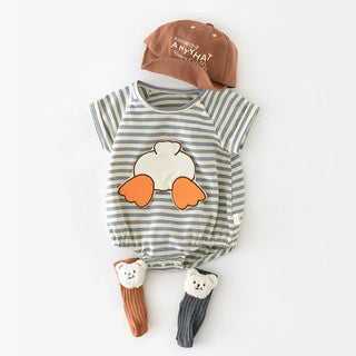 Cartoon Duckling Short Sleeve Bodysuit - RYAN AND REMI