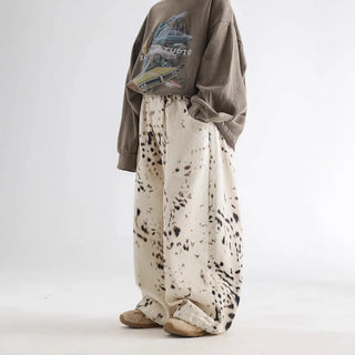 Leopard Print Wide Leg Pants - RYAN AND REMI