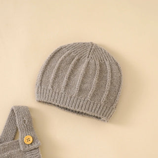 Knitted Newborn Jumpsuit w/Hat Set. 2Pcs - RYAN AND REMI
