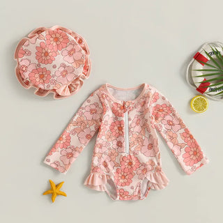 Baby Girl 2 Pcs Long Sleeve Cute Swimwear - RYAN AND REMI