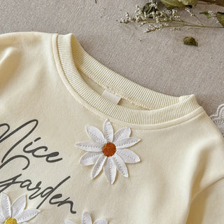 Flower Embroidery Lace Hem Set - RYAN AND REMI