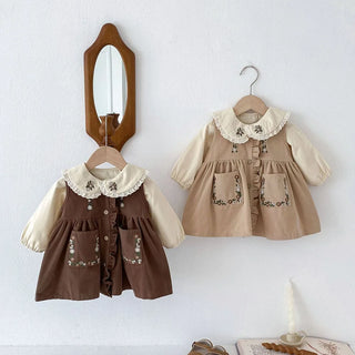 Embroidery Pocket Dress Outfit - RYAN AND REMI