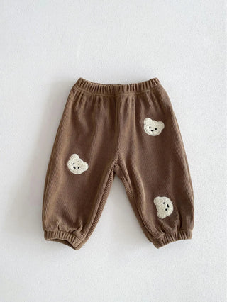 2025 Spring New Baby Boy Cute Bear Print Casual Pants Toddler Girl Loose Trousers Newborn Infant Big Pp Pants Children Clothes - RYAN AND REMI