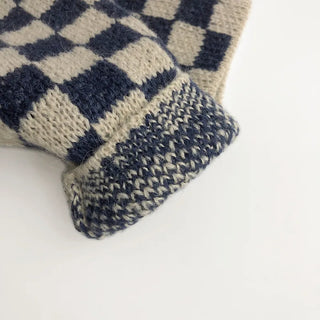 Checkered Knitted Shorts Set - RYAN AND REMI
