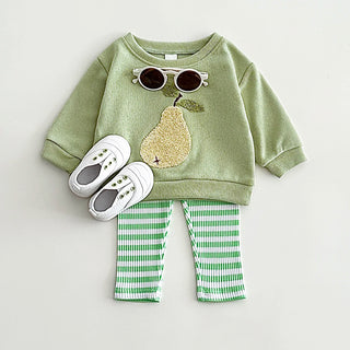Fruit Patch Stripe Pants Set - RYAN AND REMI