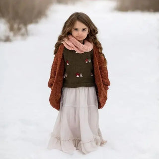 Mushroom Embroidery Knit Top - RYAN AND REMI