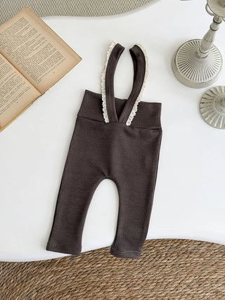 Lace Frill Suspender Leggings - RYAN AND REMI