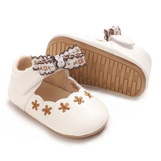Baby girl princess shoes cute and breathable bow for young children anti slip flower casual sports shoes baby soft soled shoes - RYAN AND REMI